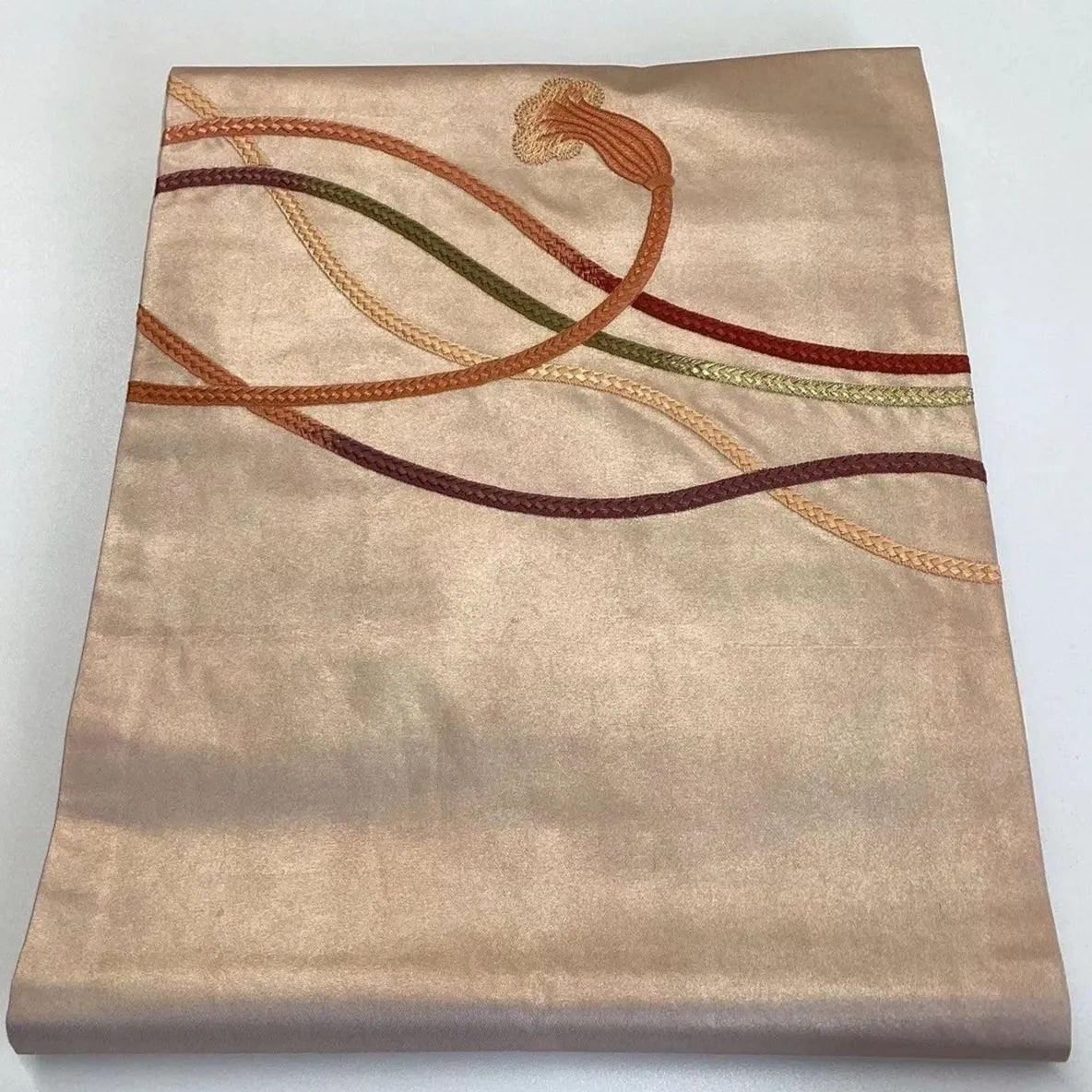 5754# Japanese Vintage Nagoya Obi Belt Kimono Fabric Silk Traditional Embroidery