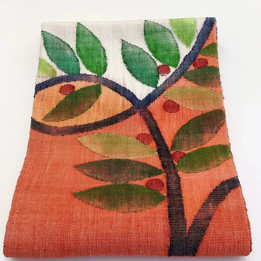 5759# Japanese Vintage Nagoya Obi Belt Kimono Pongee Fabric Silk Traditional