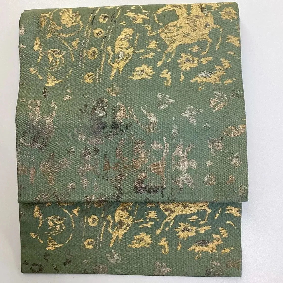 5760# Japanese Vintage Nagoya Obi Belt Kimono Fabric Silk Traditional