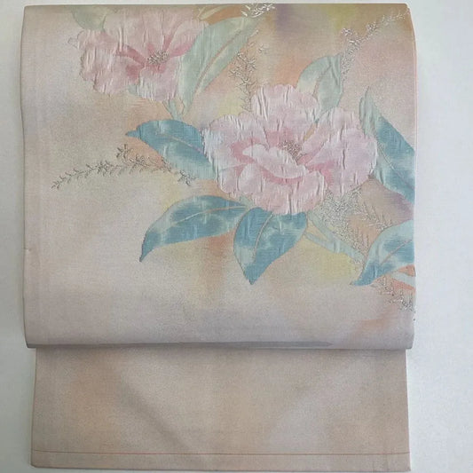 5765# Japanese Vintage Nagoya Obi Belt Kimono Fabric Silk Traditional