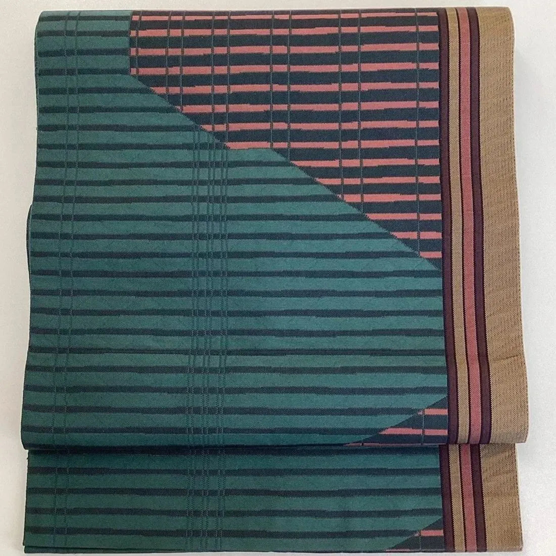 5766# Japanese Vintage Nagoya Obi Belt Kimono Fabric Silk Traditional