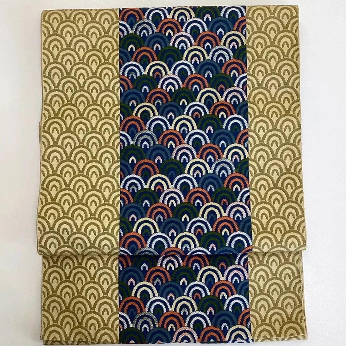 5768# Japanese Vintage Nagoya Obi Belt Kimono Fabric Silk Traditional Embroidery