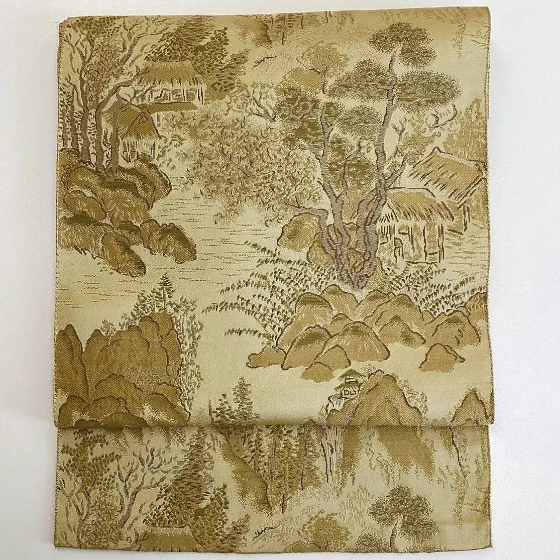 5769# Japanese Vintage Nagoya Obi Belt Kimono Fabric Silk Traditional