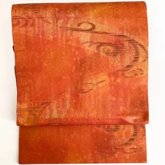 5771# Japanese Vintage Nagoya Obi Belt Kimono Fabric Silk Traditional