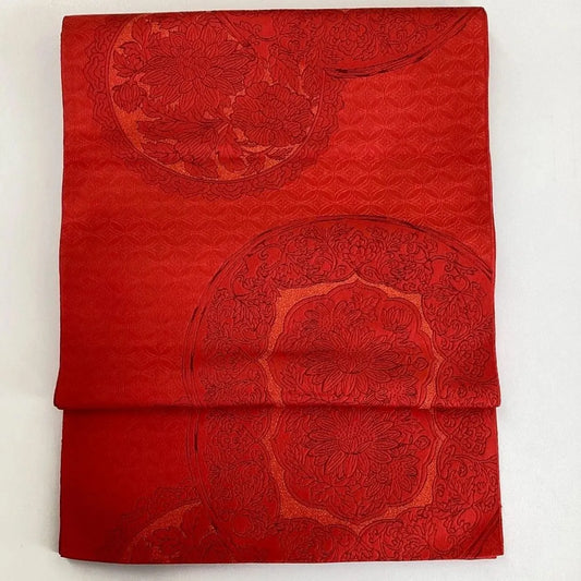 5772# Japanese Vintage Nagoya Obi Belt Kimono Fabric Silk Traditional