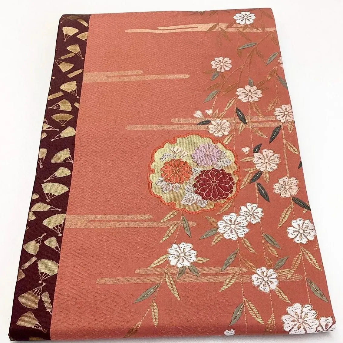 5780# Japanese Vintage Nagoya Obi Belt Kimono Fabric Silk Traditional