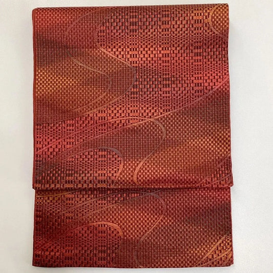 5782# Japanese Vintage Nagoya Obi Belt Kimono Fabric Silk Traditional