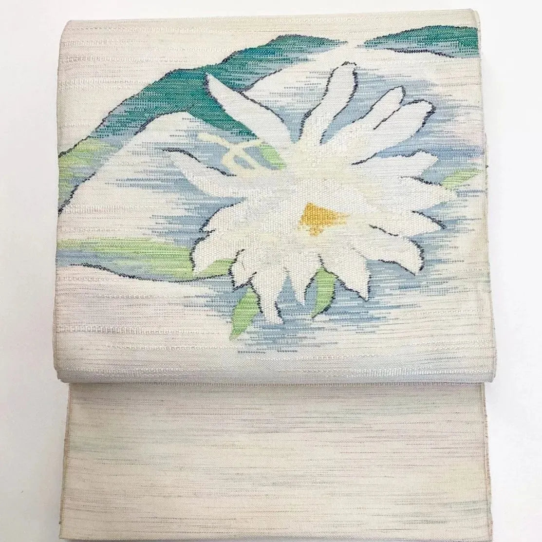 5783# Japanese Vintage Nagoya Obi Belt Kimono Pongee Fabric Silk Traditional