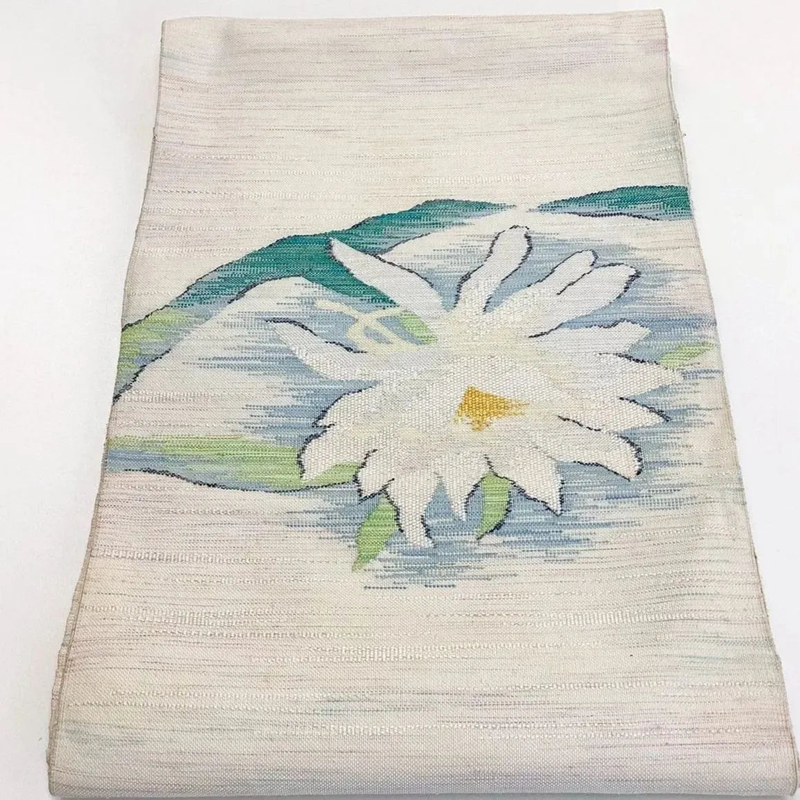 5783# Japanese Vintage Nagoya Obi Belt Kimono Pongee Fabric Silk Traditional