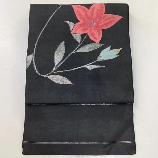 5788# Japanese Vintage Nagoya Obi Belt Kimono Fabric Silk Traditional Summer