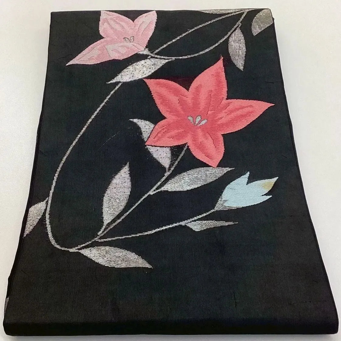 5788# Japanese Vintage Nagoya Obi Belt Kimono Fabric Silk Traditional Summer