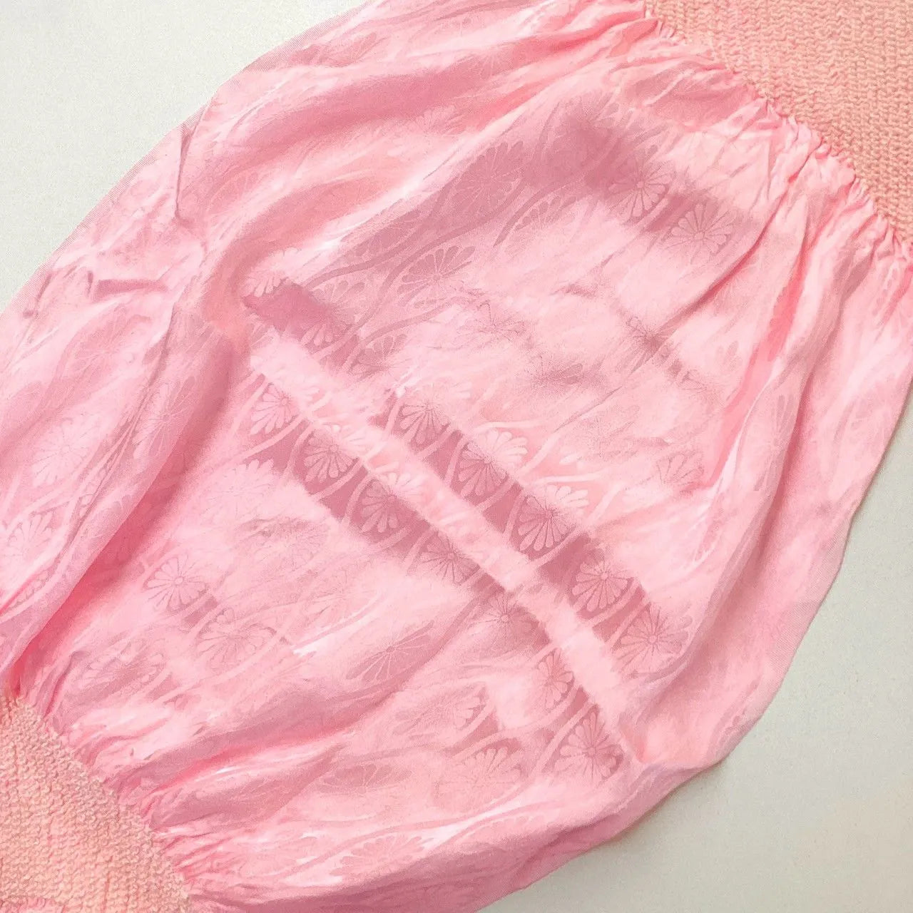 5860# Japanese Kimono Accessory Obiage and Obijime 2-piece Set Silk Shibori