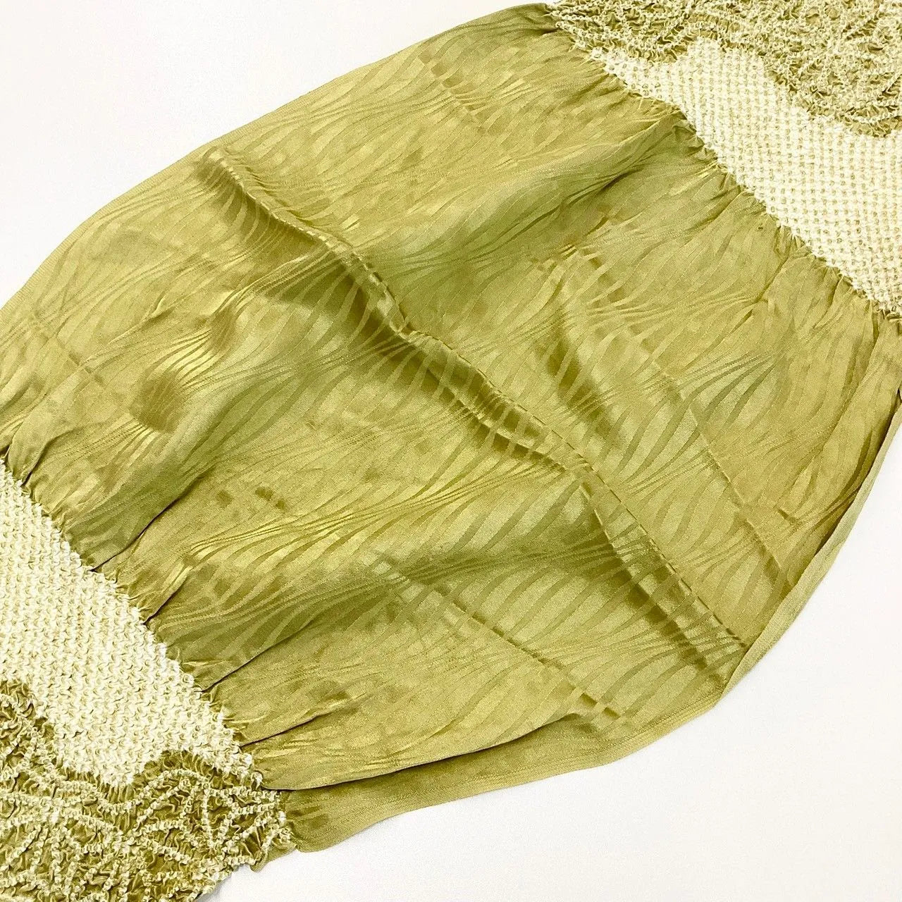 5865# Japanese Kimono Accessory Obiage and Obijime 2-piece Set Silk Shibori