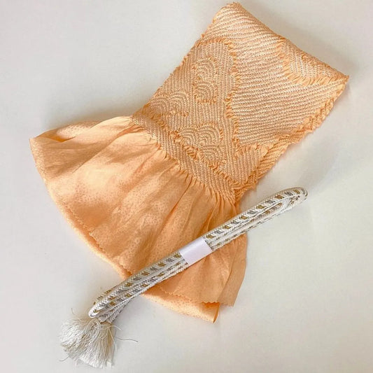 5852# Japanese Kimono Accessory Obiage and Obijime 2-piece Set Silk Shibori