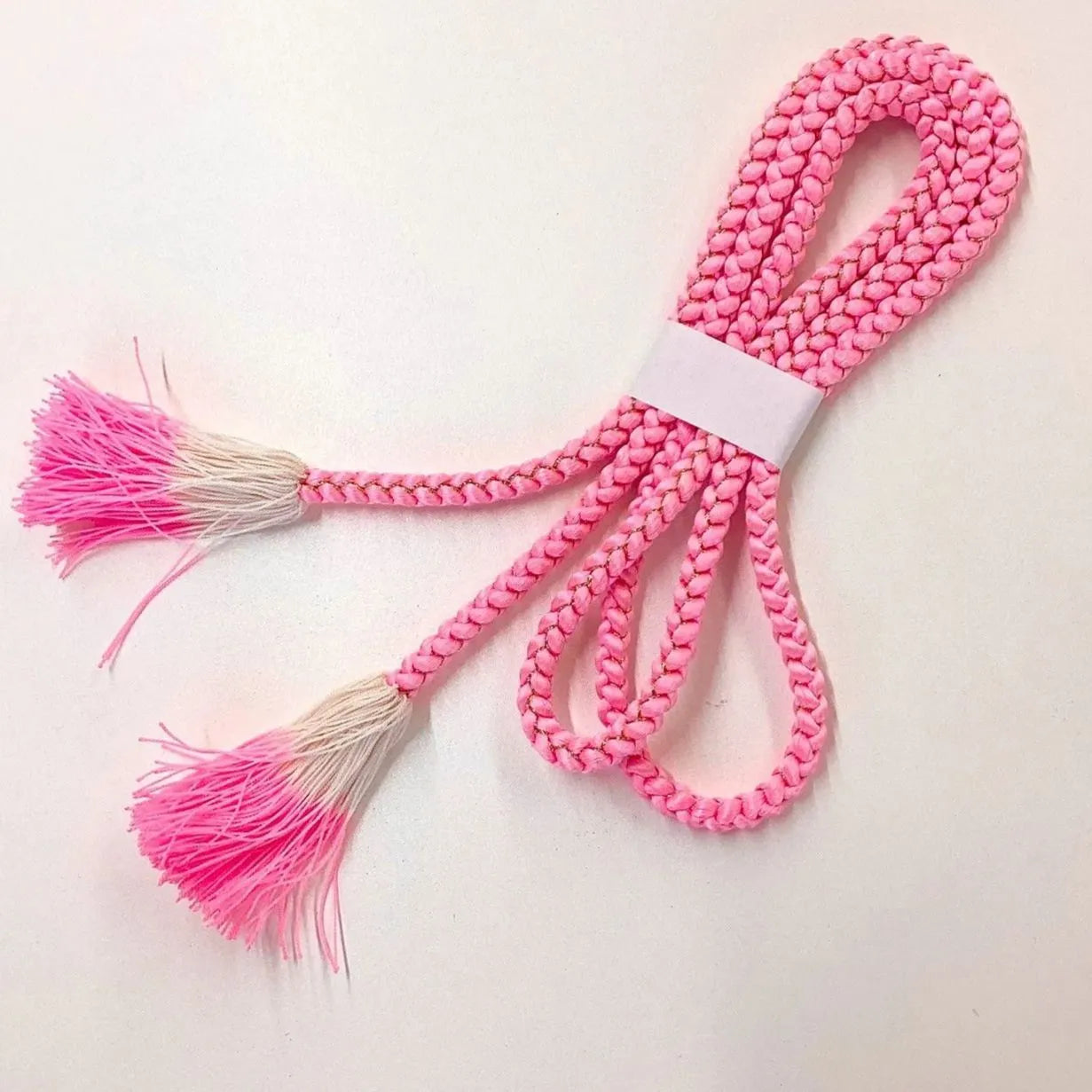 5860# Japanese Kimono Accessory Obiage and Obijime 2-piece Set Silk Shibori