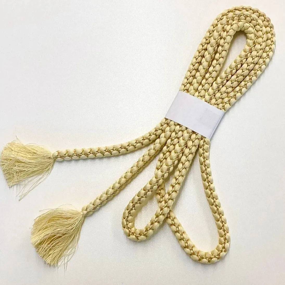 5861# Japanese Kimono Accessory Obiage and Obijime 2-piece Set Silk Shibori