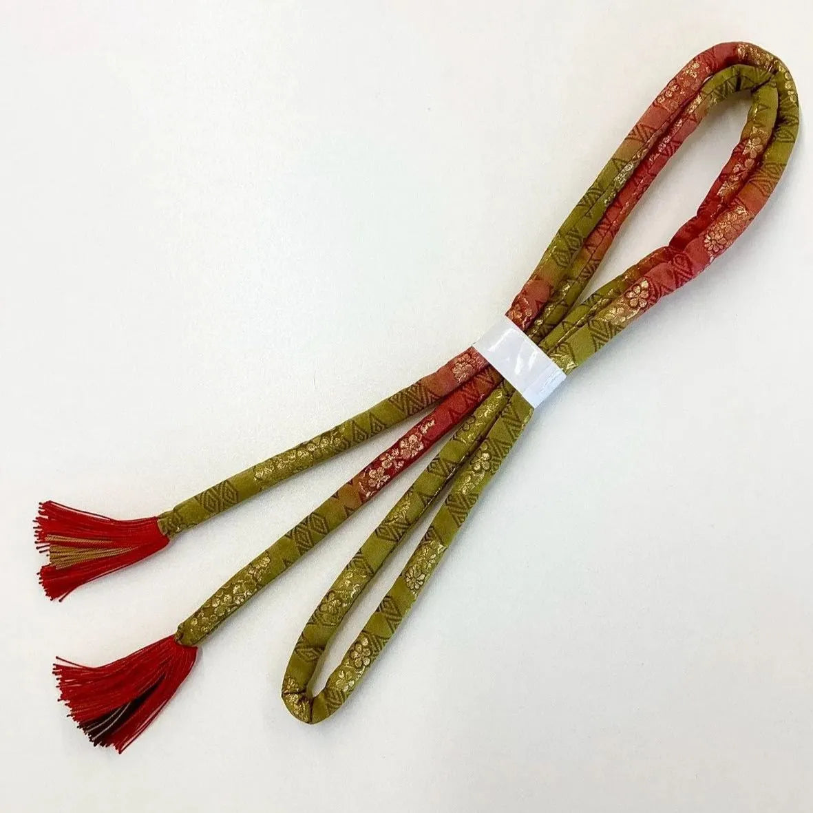 5865# Japanese Kimono Accessory Obiage and Obijime 2-piece Set Silk Shibori