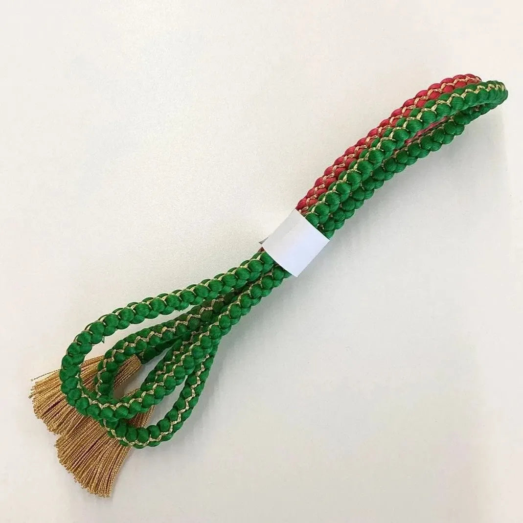 5866# Japanese Kimono Accessory Obiage and Obijime 2-piece Set Silk Shibori