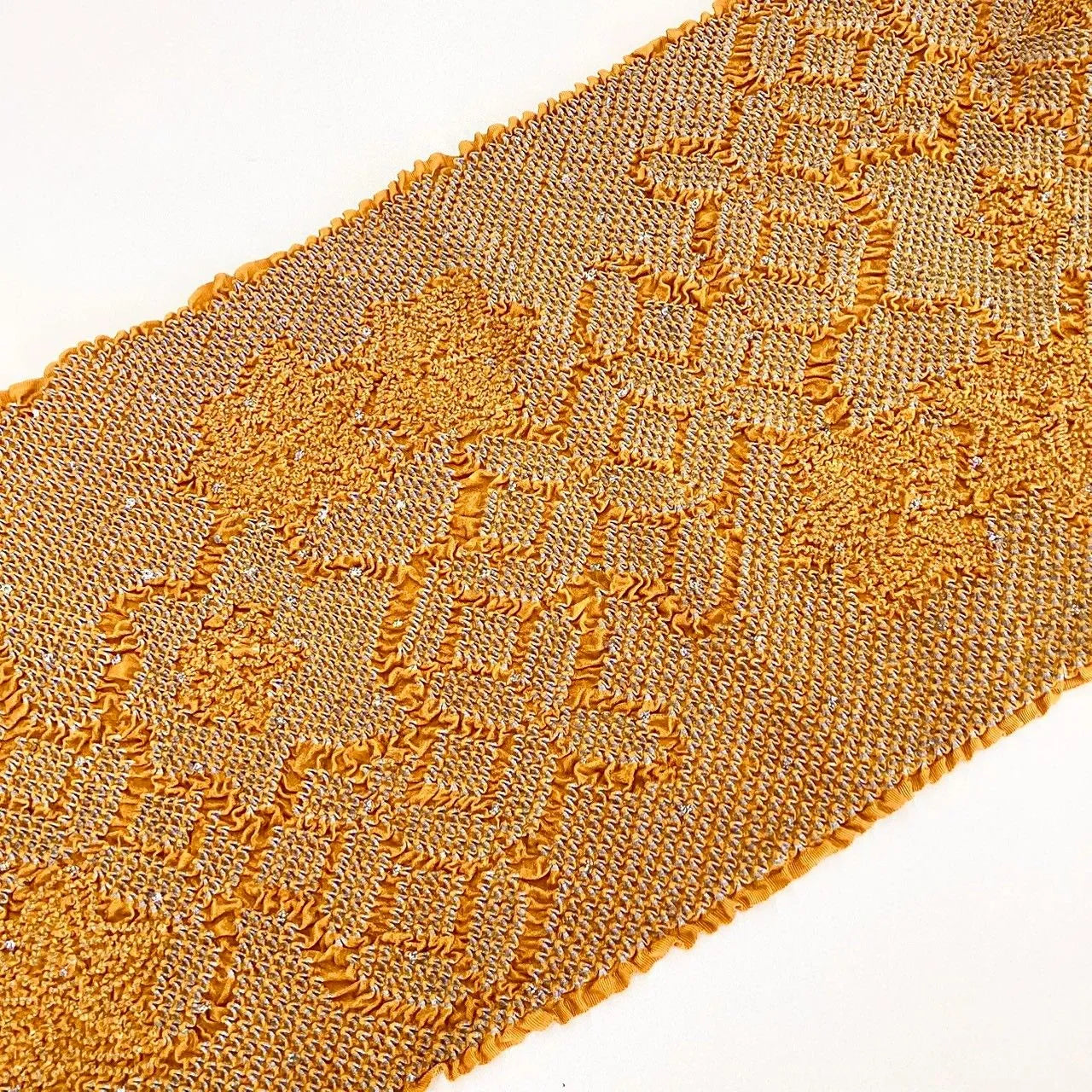 5868# Japanese Kimono Accessory Obiage and Obijime 2-piece Set Silk Shibori