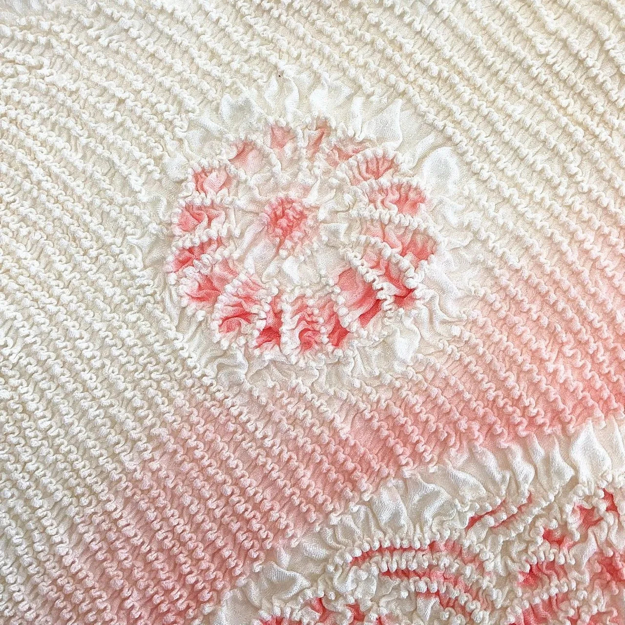 5870# Japanese Kimono Accessory Obiage and Obijime 2-piece Set Silk Shibori