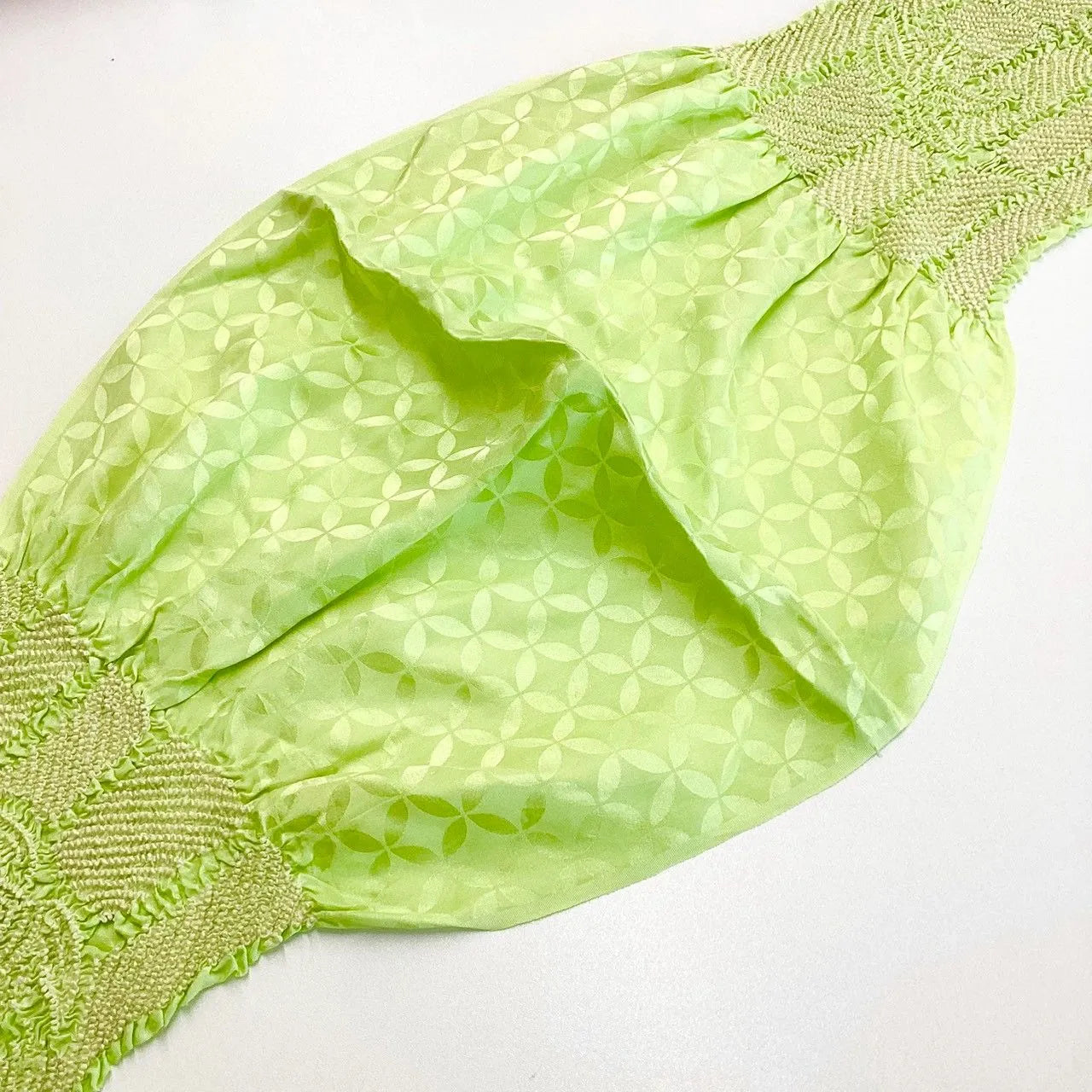 5877# Japanese Kimono Accessory Obiage and Obijime 2-piece Set Silk Shibori