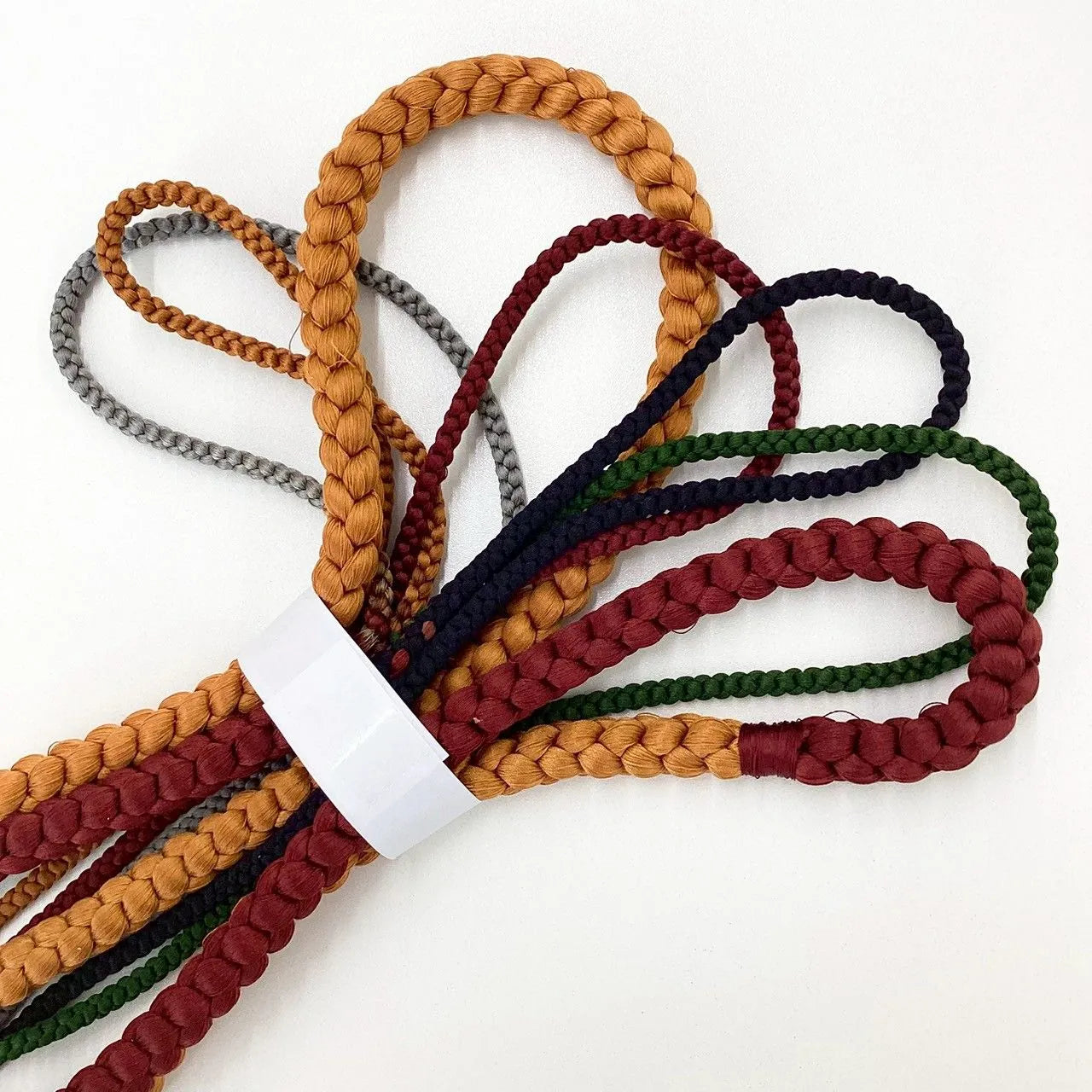 5886# Japanese Kimono Accessory Obiage and Obijime 2-piece Set Silk Shibori