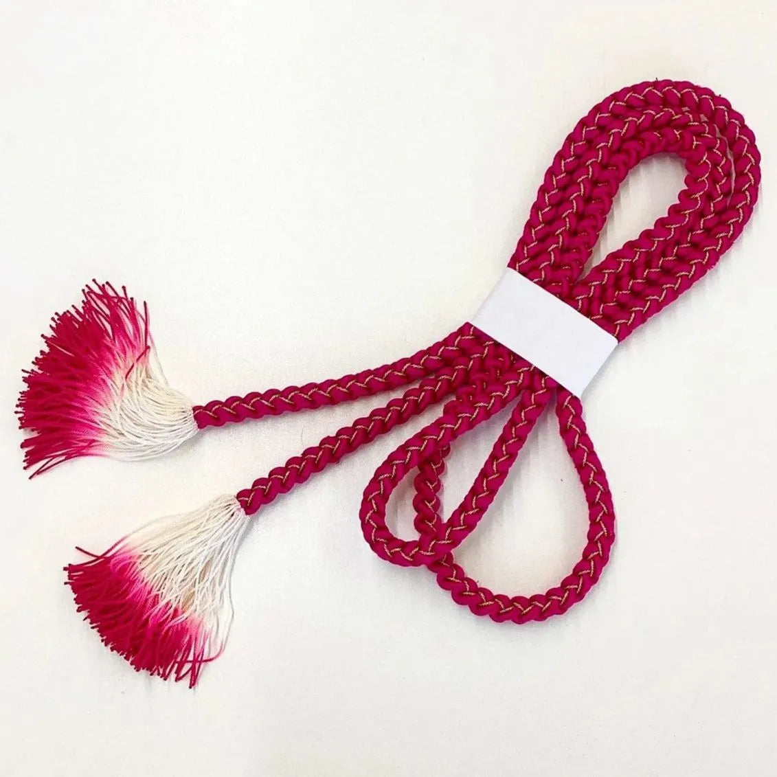 5867# Japanese Kimono Accessory Obiage and Obijime 2-piece Set Silk Shibori