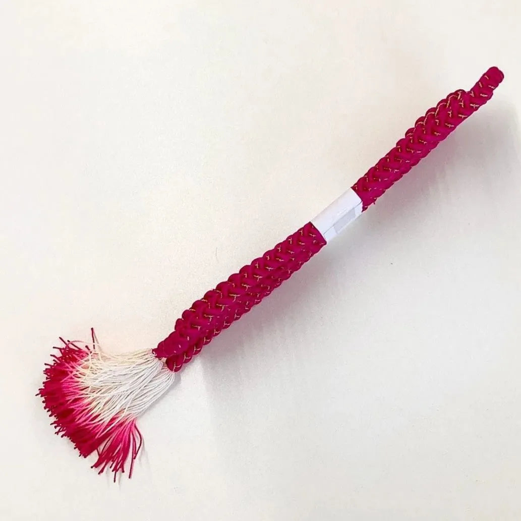 5867# Japanese Kimono Accessory Obiage and Obijime 2-piece Set Silk Shibori