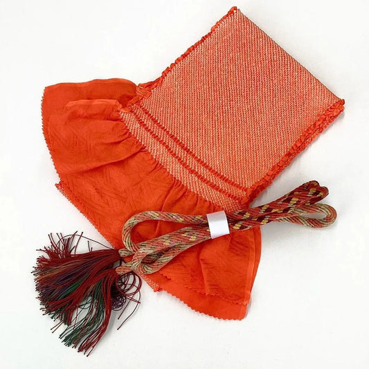 5872# Japanese Kimono Accessory Obiage and Obijime 2-piece Set Silk Shibori