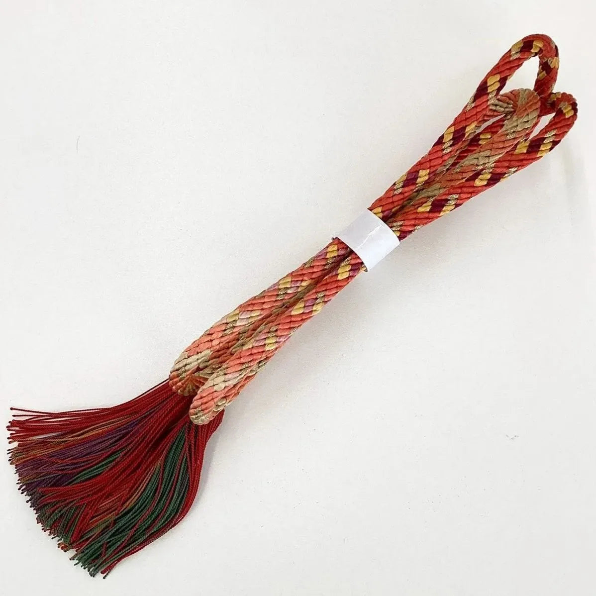 5872# Japanese Kimono Accessory Obiage and Obijime 2-piece Set Silk Shibori