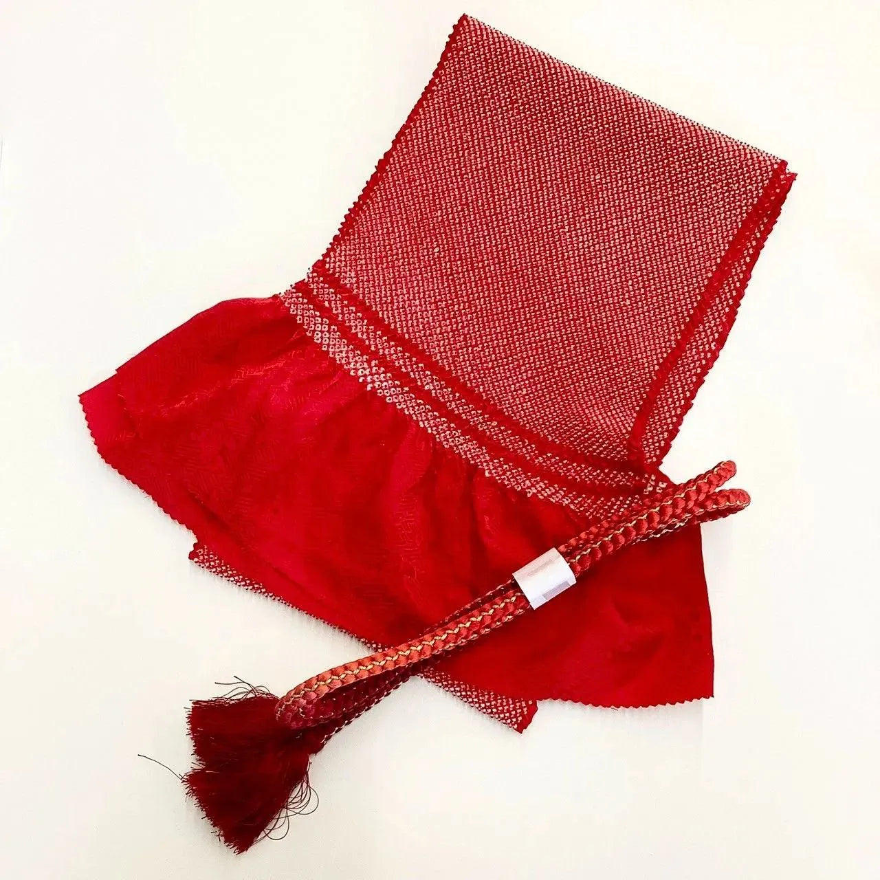 5878# Japanese Kimono Accessory Obiage and Obijime 2-piece Set Silk Shibori