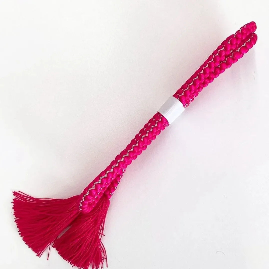 5885# Japanese Kimono Accessory Obiage and Obijime 2-piece Set Silk Shibori