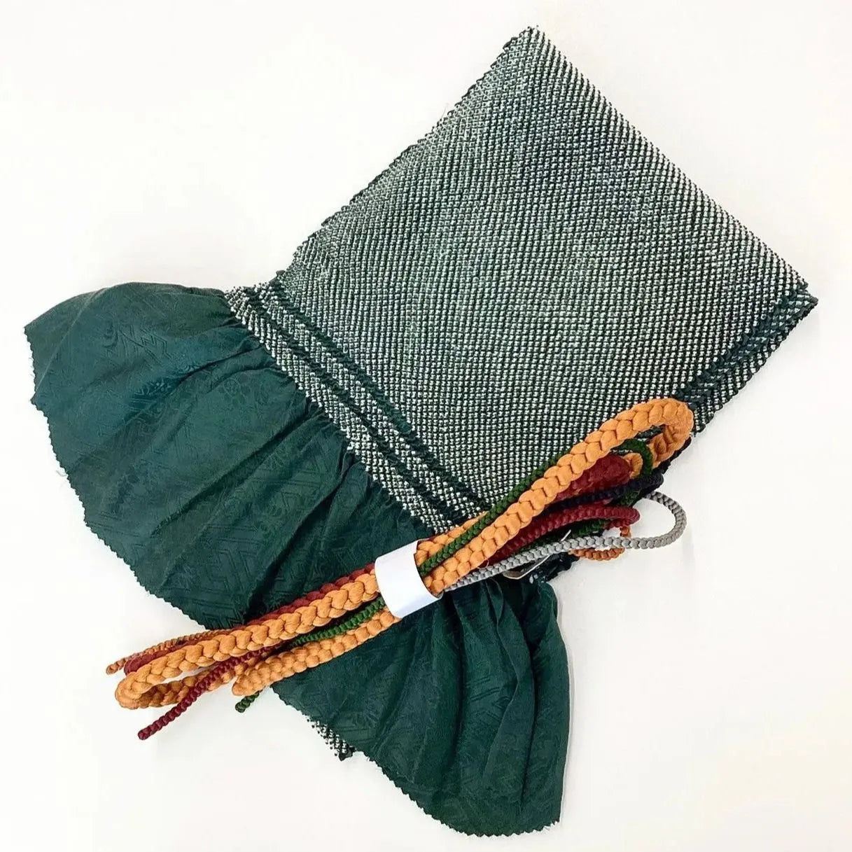 5886# Japanese Kimono Accessory Obiage and Obijime 2-piece Set Silk Shibori