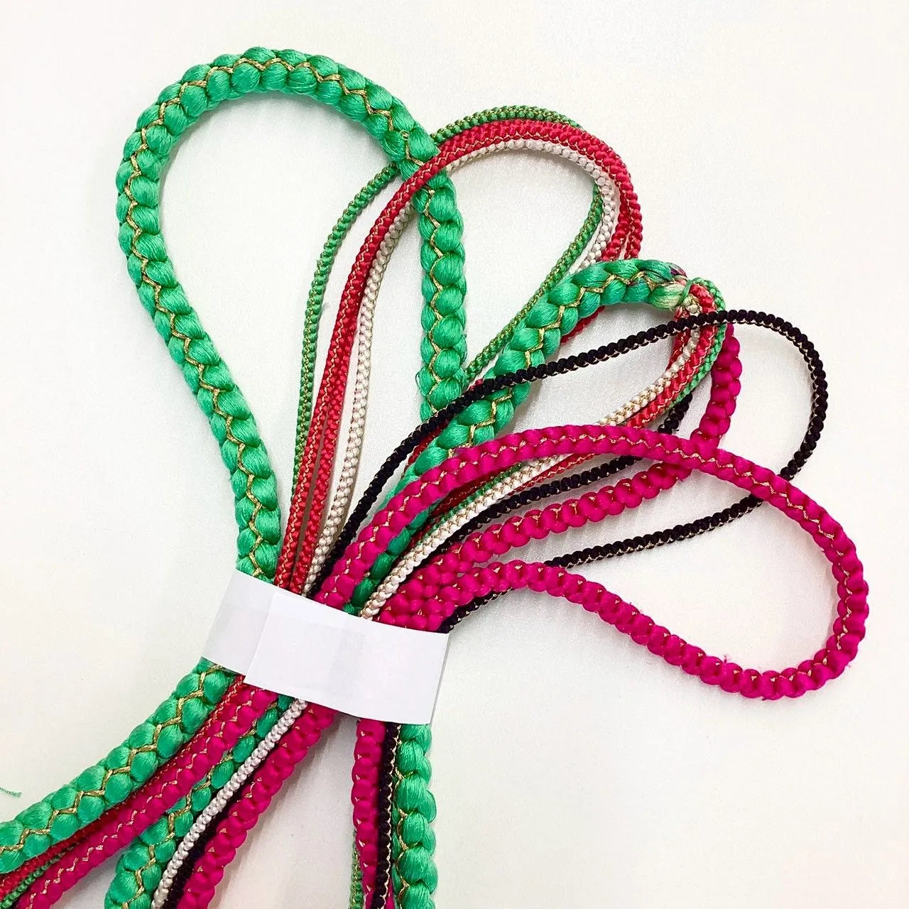 5892# Japanese Kimono Accessory Obiage and Obijime 2-piece Set Silk Shibori