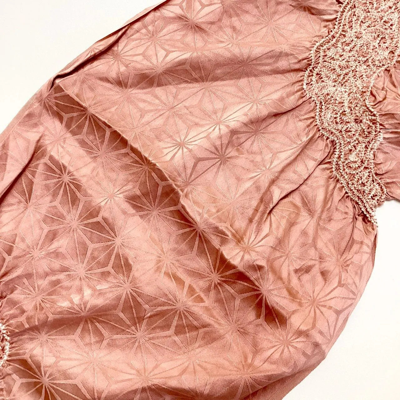 5894# Japanese Kimono Accessory Obiage and Obijime 2-piece Set Silk Shibori