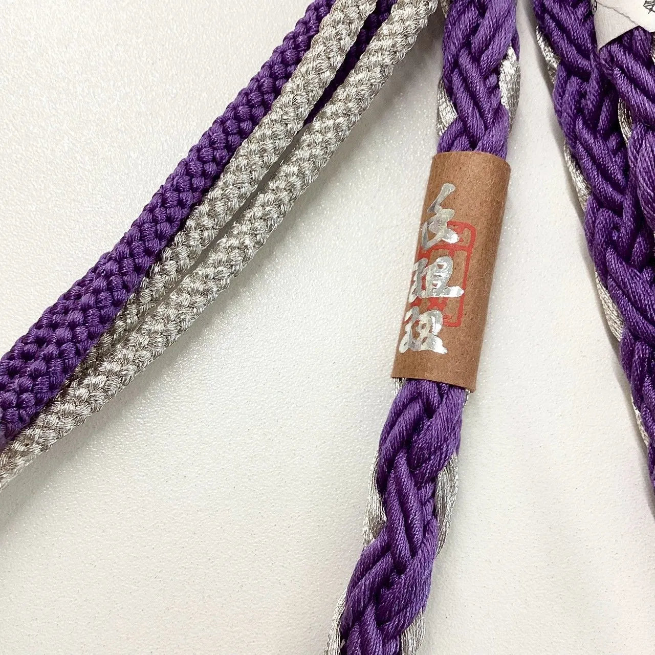 5896# Japanese Kimono Accessory Obiage and Obijime 2-piece Set Silk Shibori