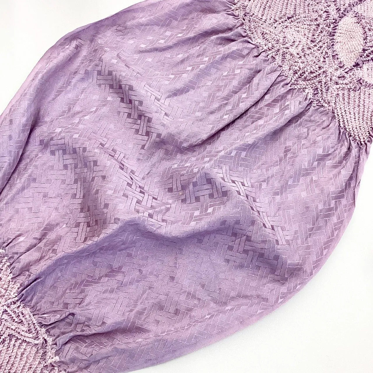 5896# Japanese Kimono Accessory Obiage and Obijime 2-piece Set Silk Shibori