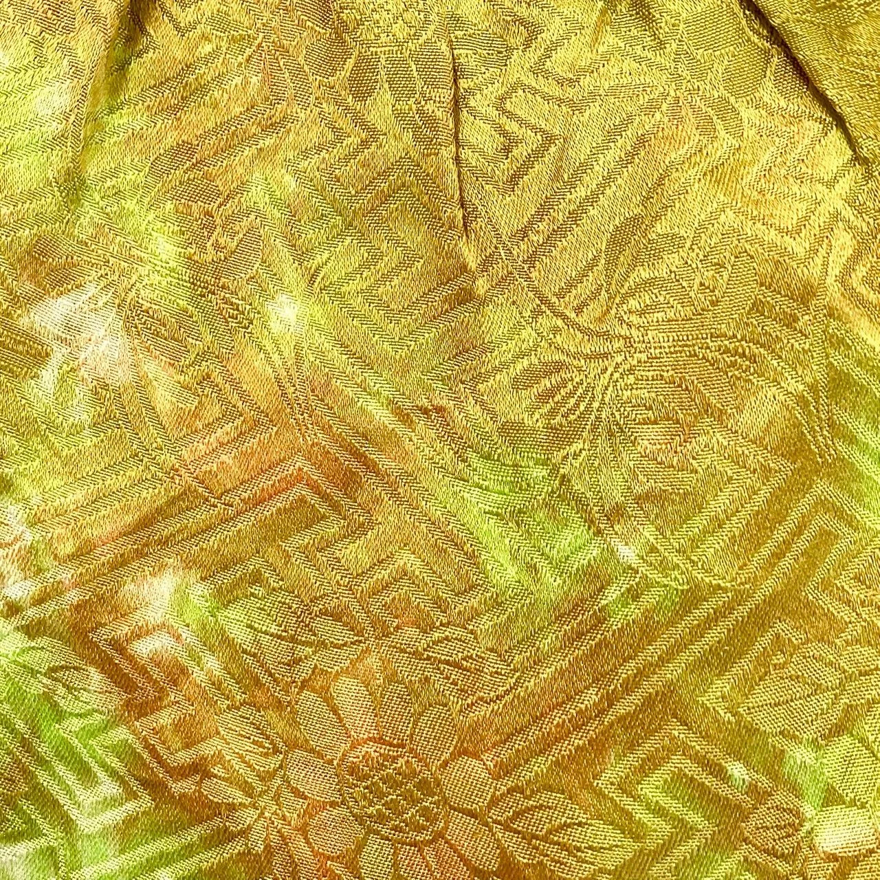 5897# Japanese Kimono Accessory Obiage and Obijime 2-piece Set Silk Shibori