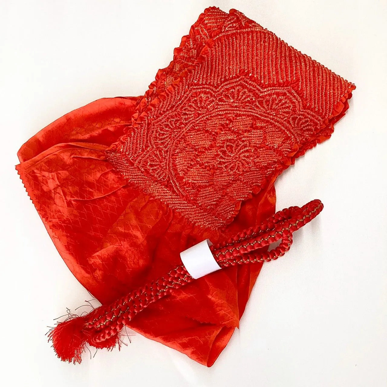 5904# Japanese Kimono Accessory Obiage and Obijime 2-piece Set Silk Shibori