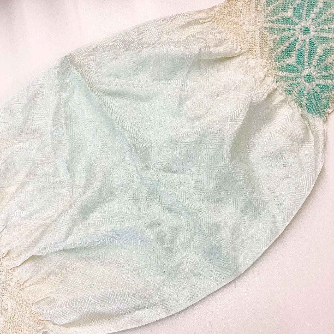 5907# Japanese Kimono Accessory Obiage and Obijime 2-piece Set Silk Shibori