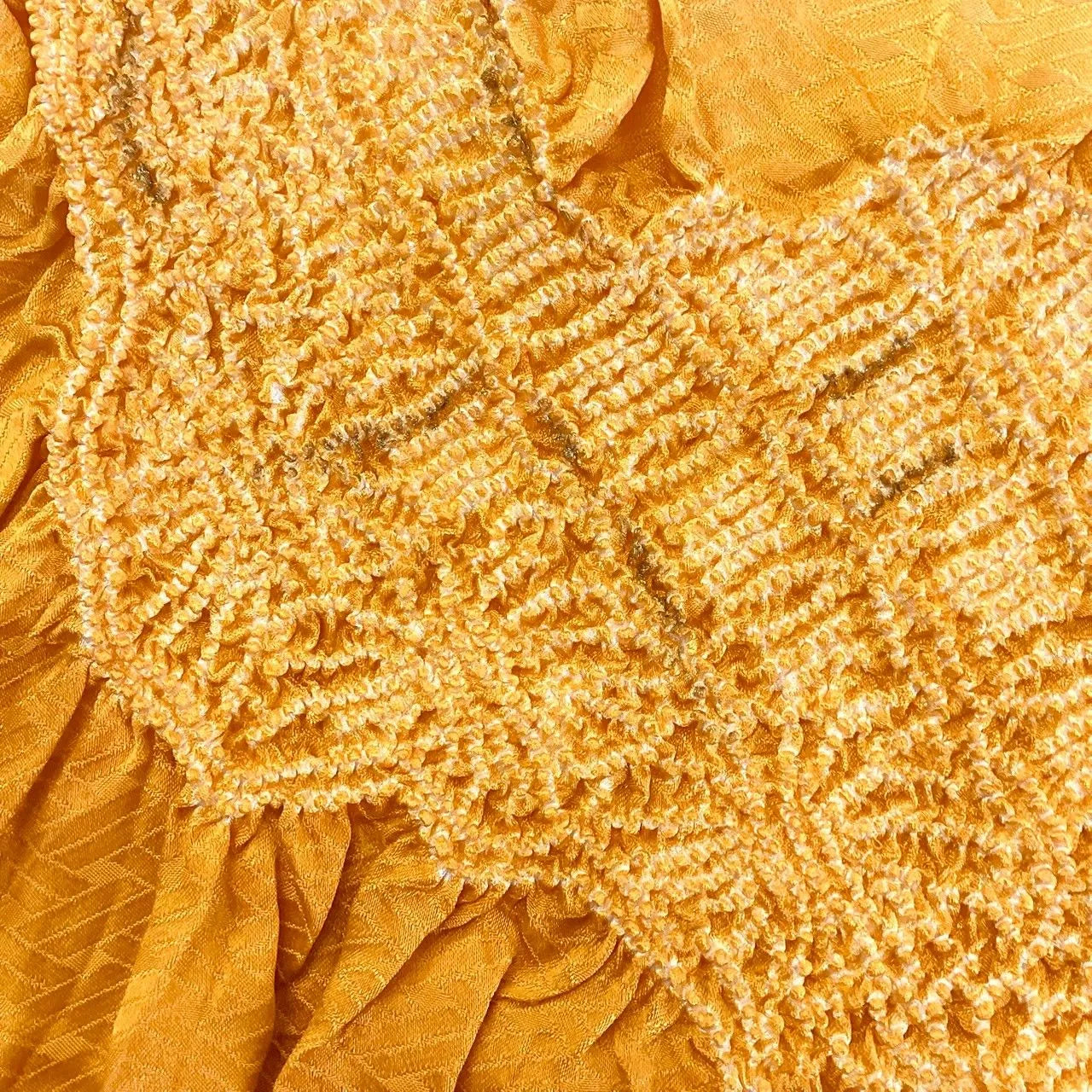 5914# Japanese Kimono Accessory Obiage and Obijime 2-piece Set Silk Shibori