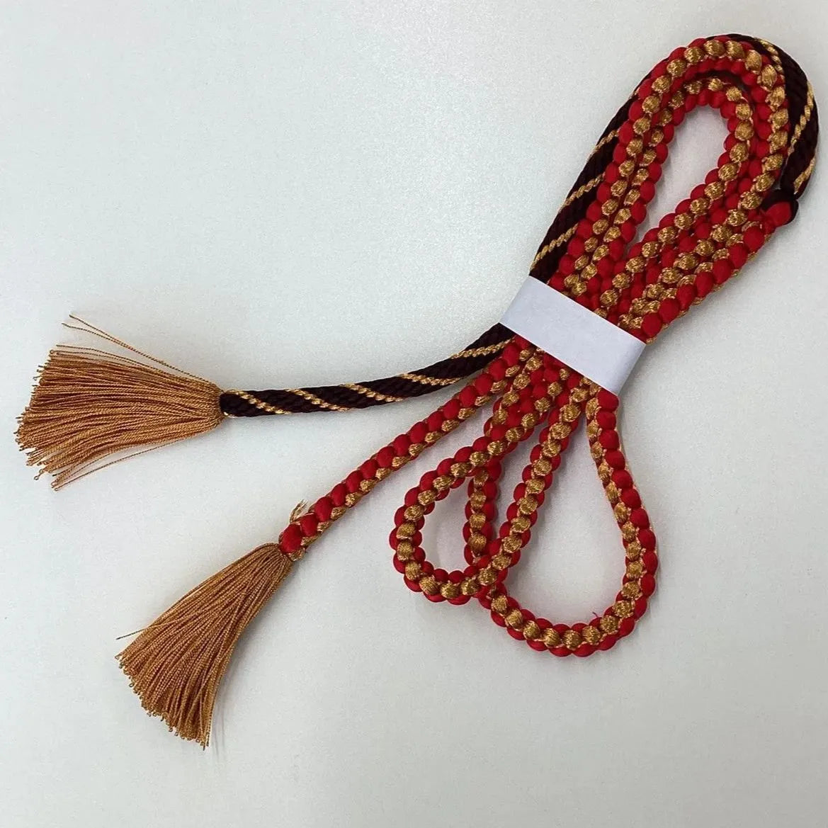 5887# Japanese Kimono Accessory Obiage and Obijime 2-piece Set Silk Shibori