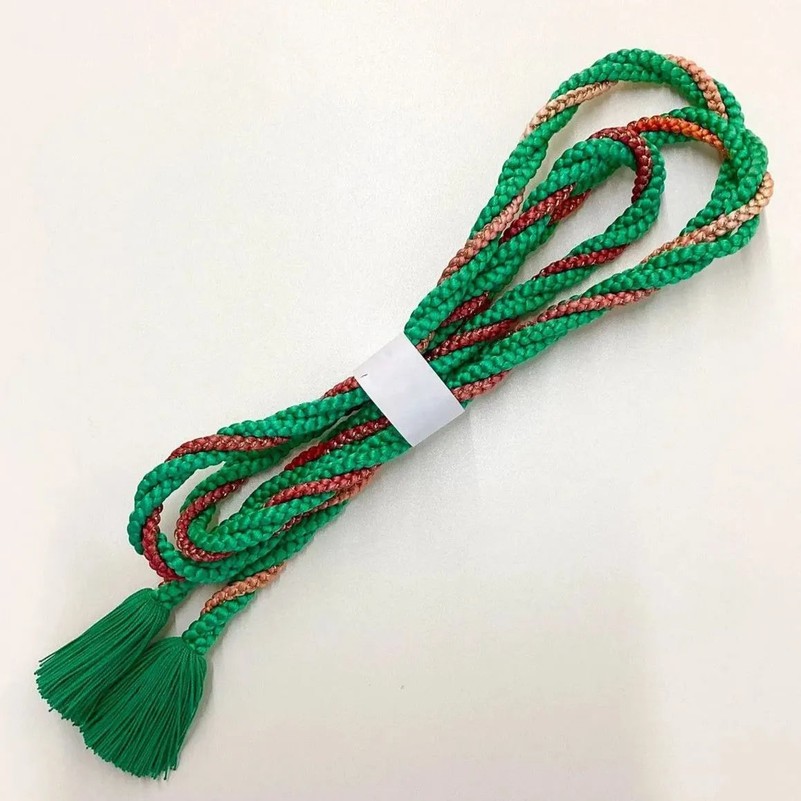 5894# Japanese Kimono Accessory Obiage and Obijime 2-piece Set Silk Shibori