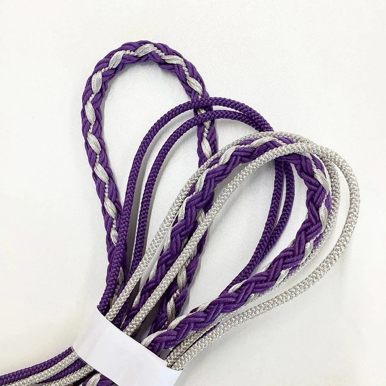 5896# Japanese Kimono Accessory Obiage and Obijime 2-piece Set Silk Shibori