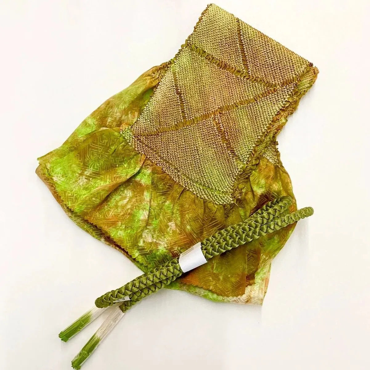 5897# Japanese Kimono Accessory Obiage and Obijime 2-piece Set Silk Shibori
