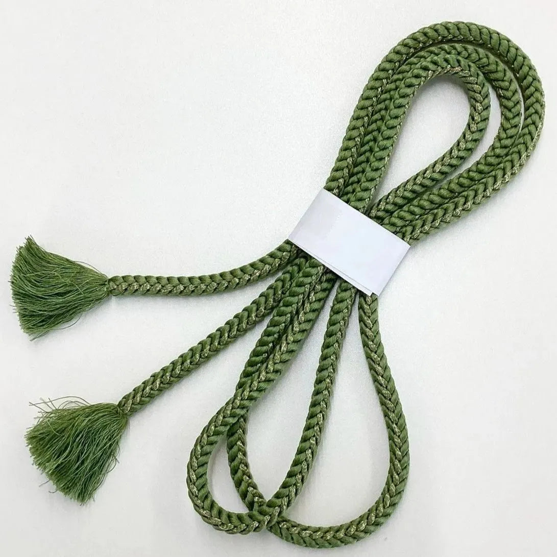 5900# Japanese Kimono Accessory Obiage and Obijime 2-piece Set Silk Shibori