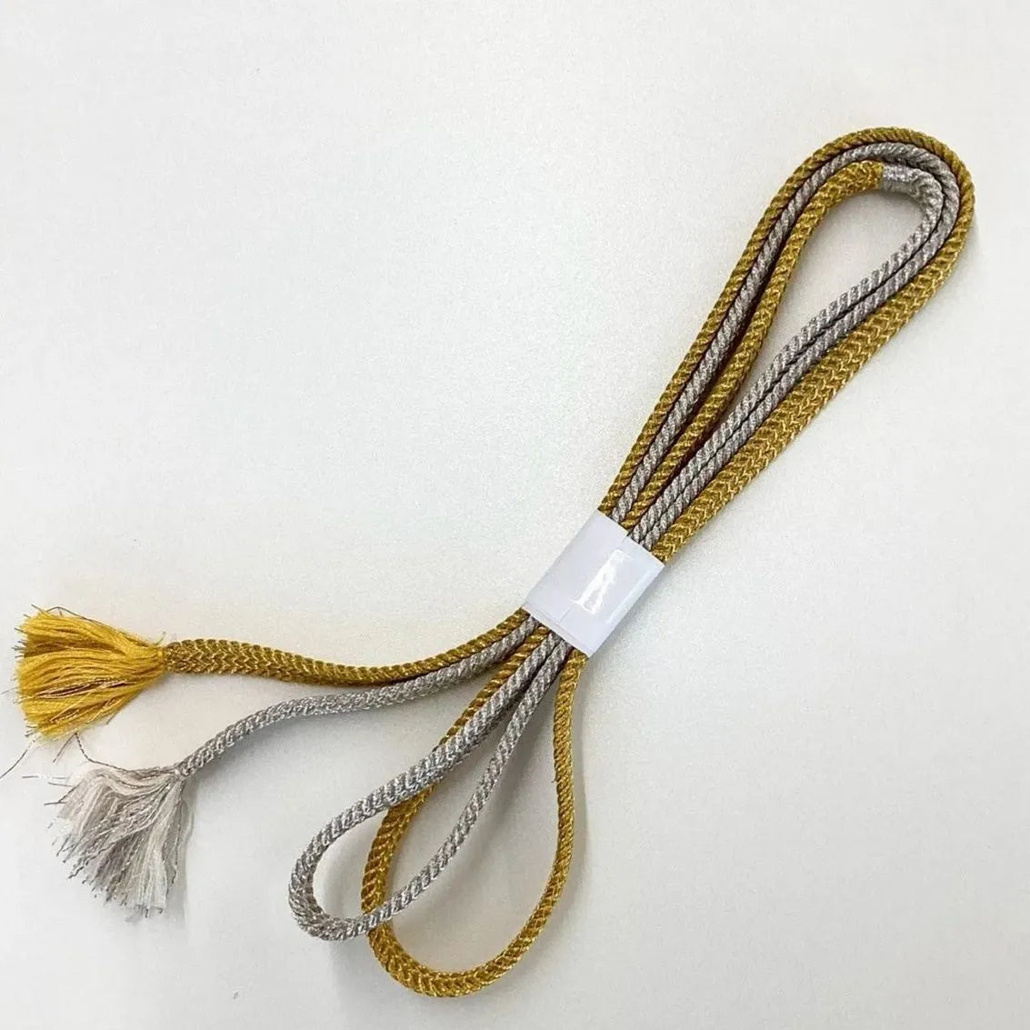 5902# Japanese Kimono Accessory Obiage and Obijime 2-piece Set Silk Shibori