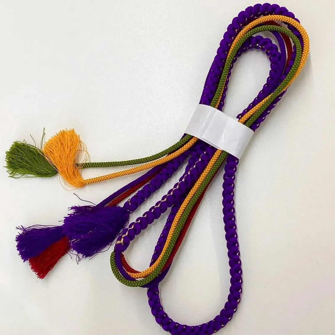 5906# Japanese Kimono Accessory Obiage and Obijime 2-piece Set Silk Shibori