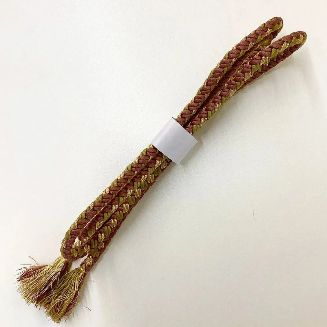 5908# Japanese Kimono Accessory Obiage and Obijime 2-piece Set Silk Shibori