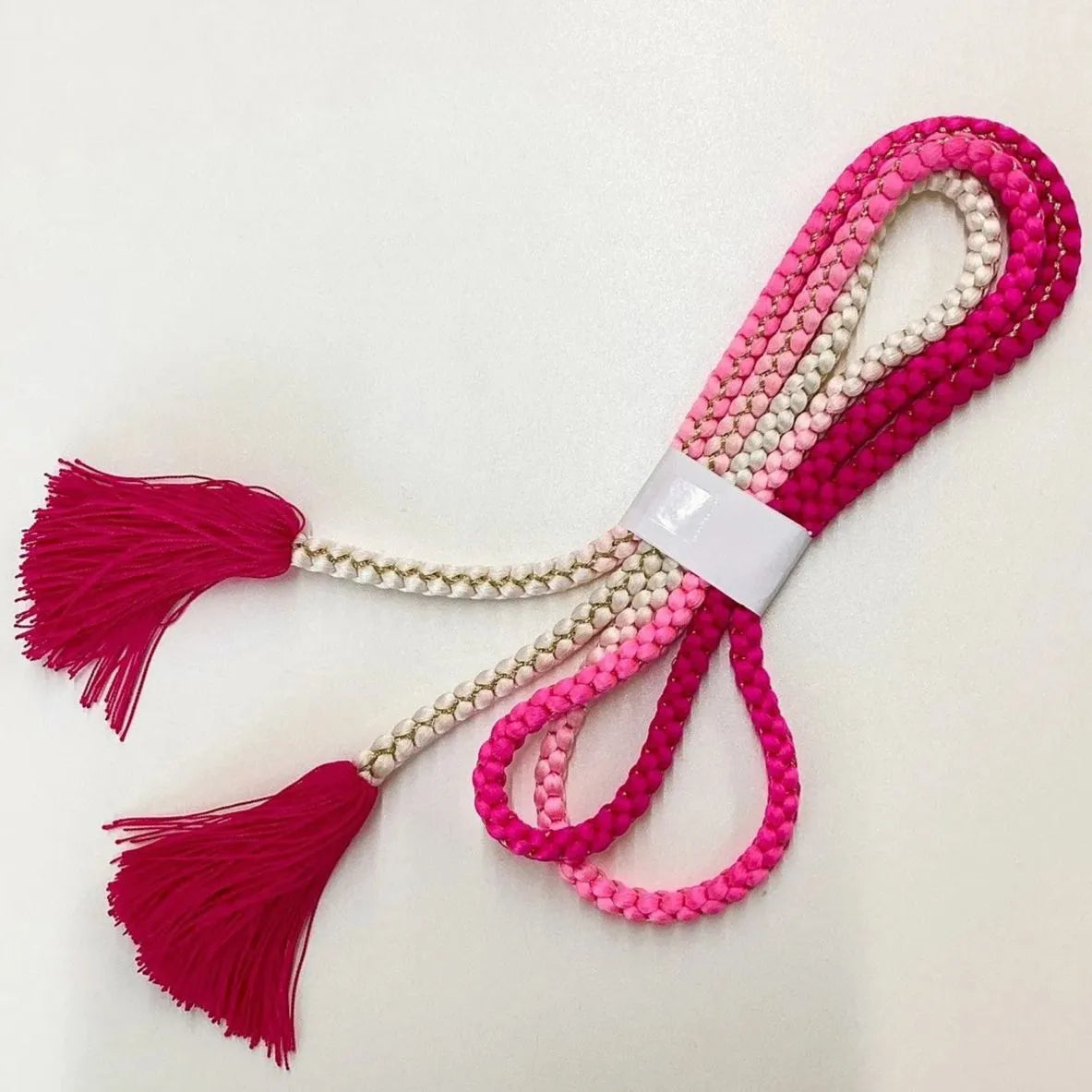 5912# Japanese Kimono Accessory Obiage and Obijime 2-piece Set Silk Shibori